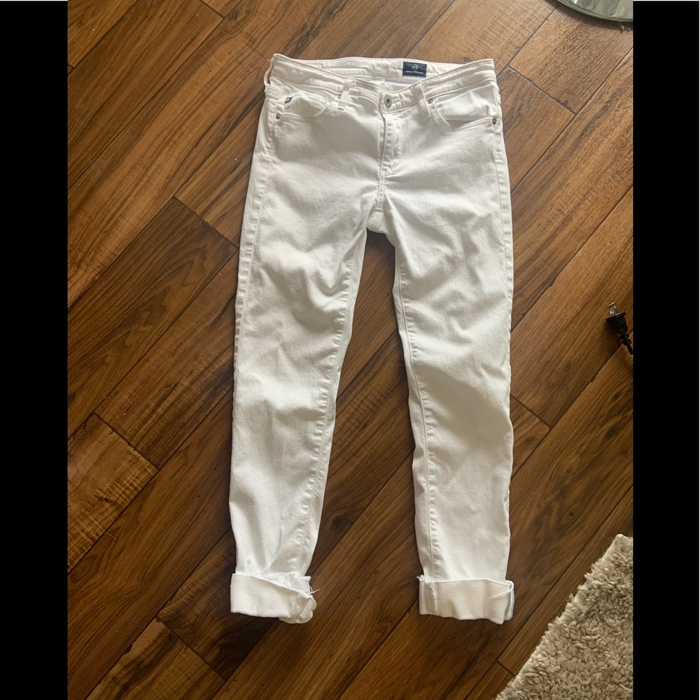 AGOLDE White Cuffed Crop Jeans 26